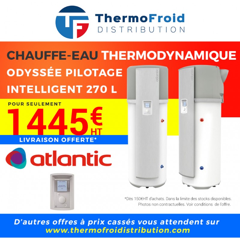 Chauffe-eau thermodynamique ODYSSÉE PILOTAGE INTELLIGENT 270 L Thermofroid Distribution