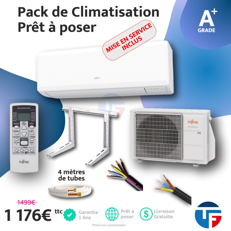 Climatisation 2,5kw Atlatic/Fujitsu prêt à poser