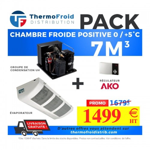 Pack chambre froide positive 7M3 0/+5°C