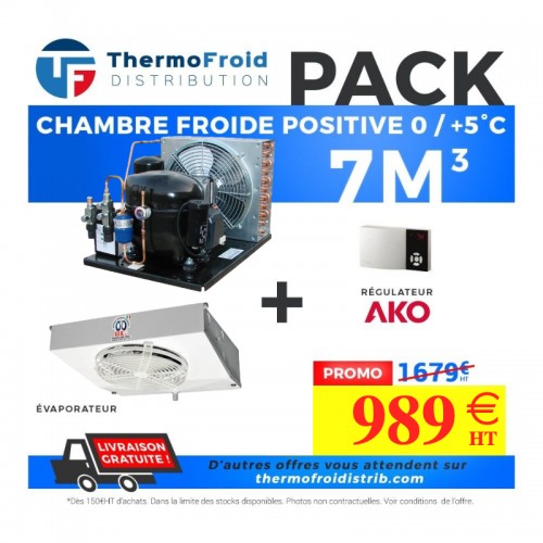 Pack chambre froide positive 7M3 0/+5°C Embraco
